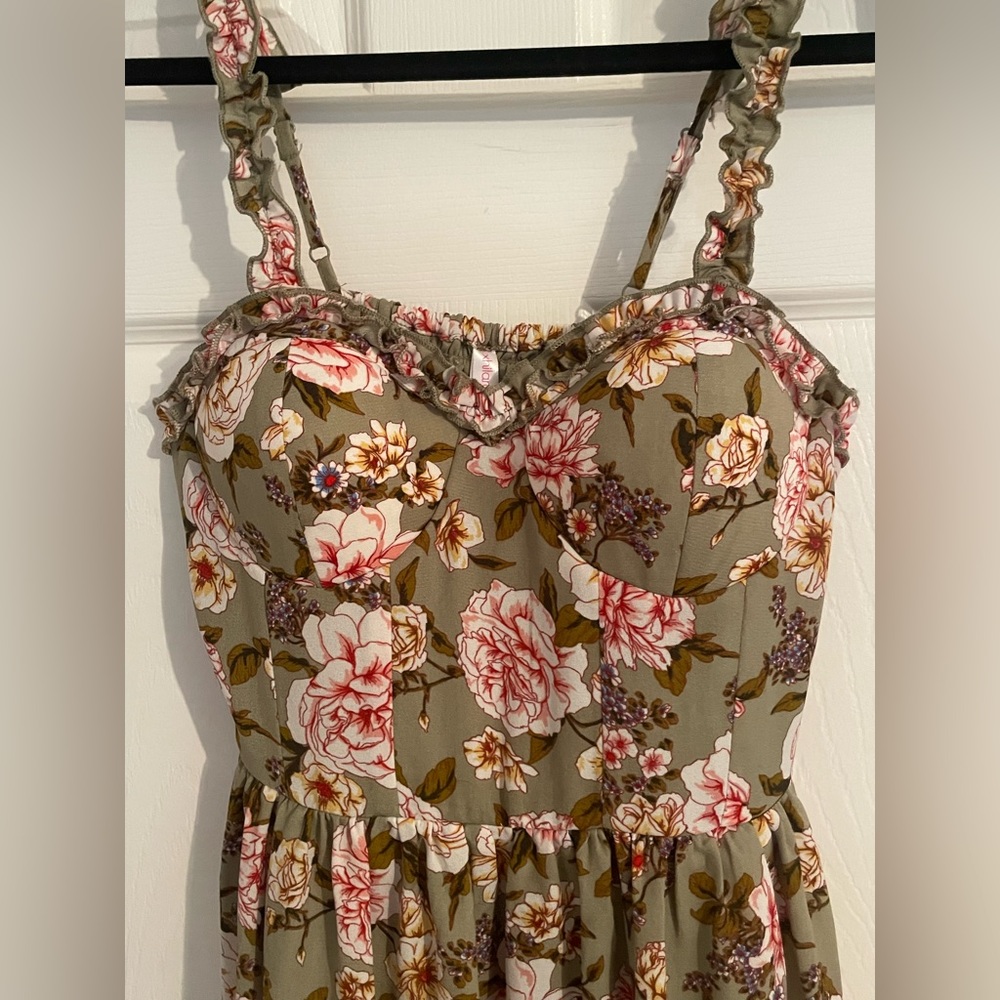 GREEN FLORAL DRESS
